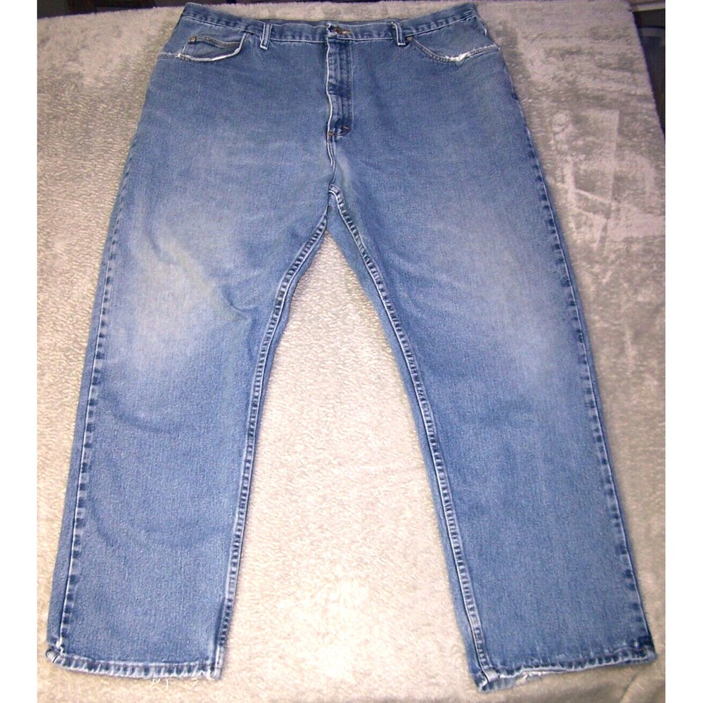 Wrangler Jeans Men's 40X31 (Tag 42X32) Relaxed‎ Fit Zip Blue 976T1DR Pre-Owned